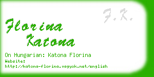 florina katona business card
